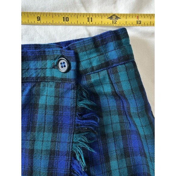 Vintage Talbots 100% Worsted Wool Tartan Plaid Kilt Style Wrap Skirt Fringe Sz 6 - Picture 5 of 11